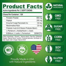 Probiotic Dog Chews for Digestive & Skin Health, 120 Count