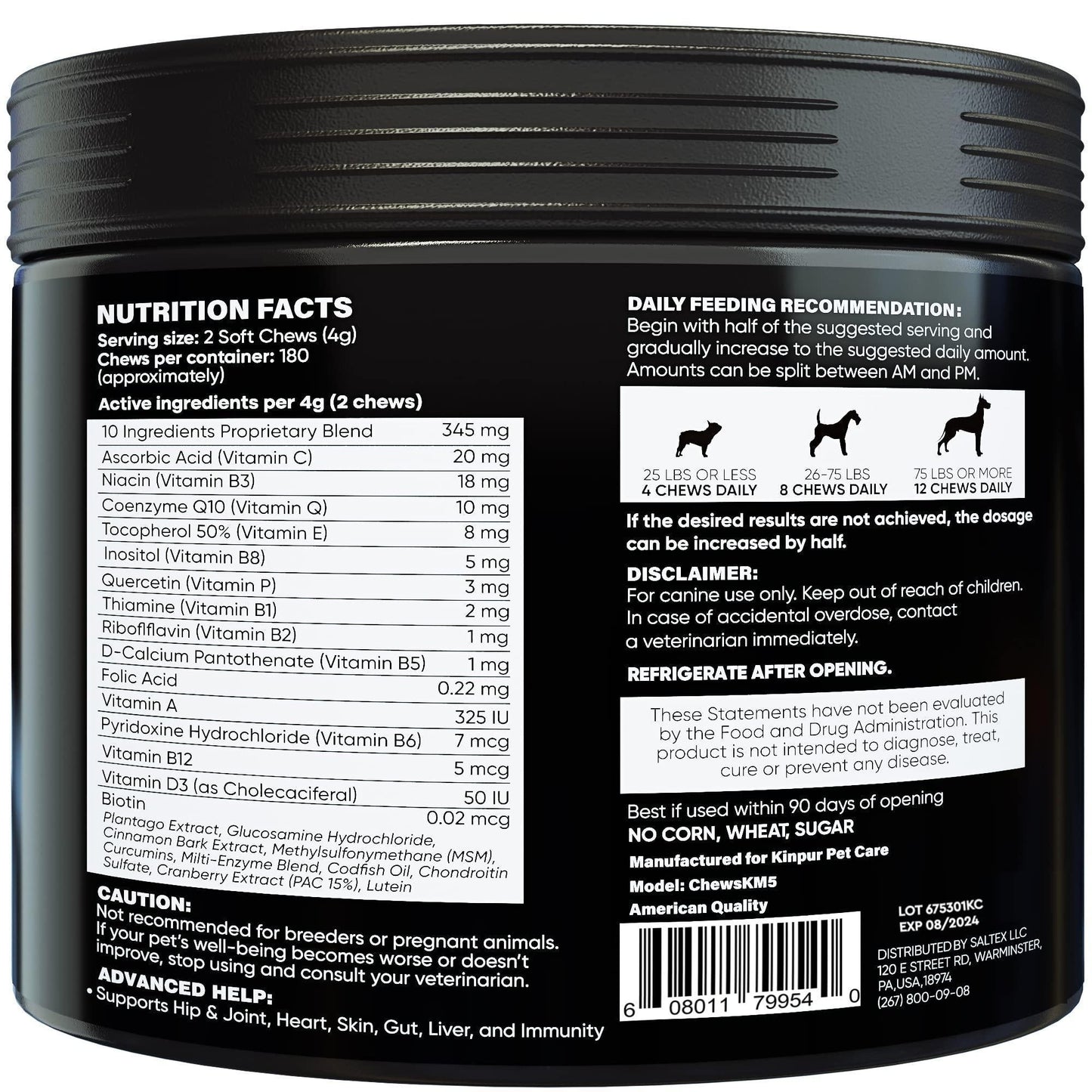 15-in-1 Dog Multivitamin Supplement Chews