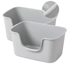 Smart Paws Extra-Large Cat Litter Box — Pack of 2 (Grey)