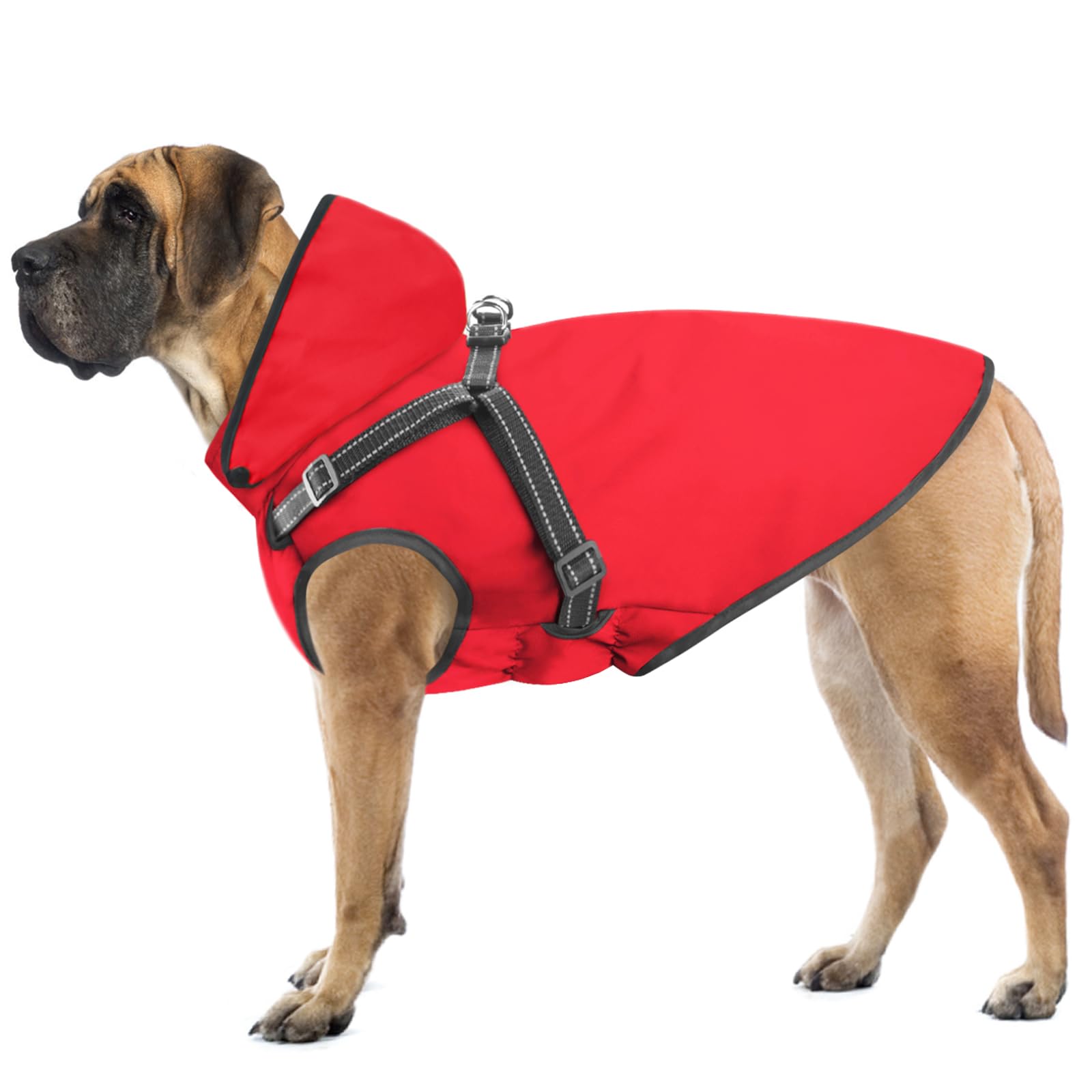 PupShield Reflective Dog Raincoat (Red, S)