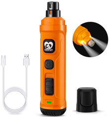Casfuy LED Dual-Speed Dog Nail Grinder (Orange)